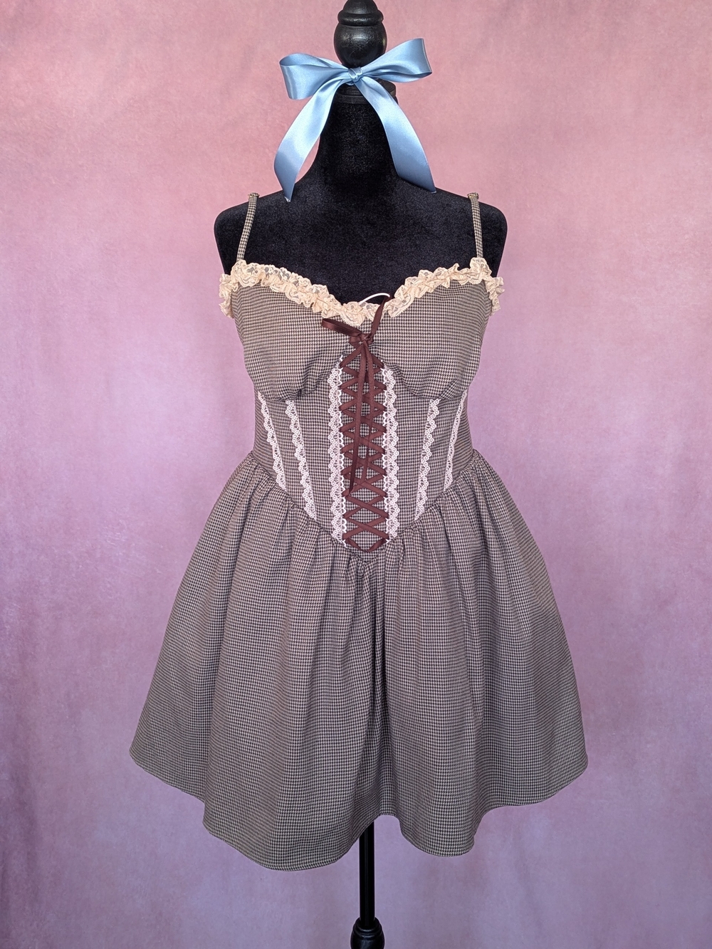 Lacemade Bear Date Brown Coquette Dress